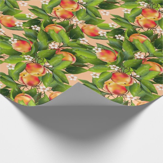 Peach Fruit Geschenkpapier (Ecke)