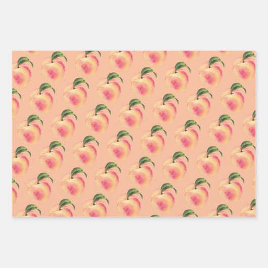 Peach Fruit Geschenkpapier Set (Vorderseite 2)