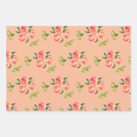 Peach Fruit Geschenkpapier Set (Vorderseite)