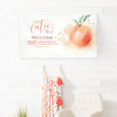 Peach Fruit Moderne Babydusche Banner (Insitu)