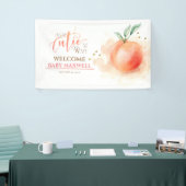 Peach Fruit Moderne Babydusche Banner (Messeveranstaltung)
