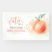 Peach Fruit Moderne Babydusche Banner (Horizontal)