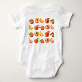 Peach Fruit Muster Baby Strampler (Rückseite)