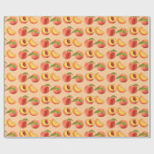 Peach Fruit Muster Geschenkpapier (Flach)