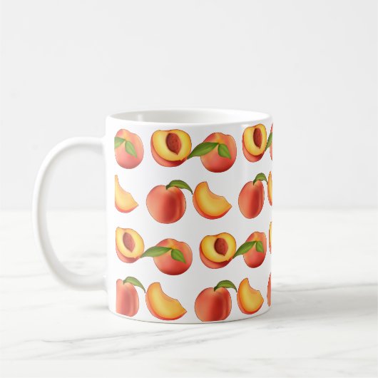 Peach Fruit Muster Kaffeetasse (Links)