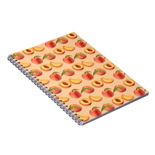 Peach Fruit Muster Notizblock (Rechte Seite)