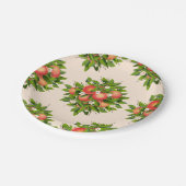 Peach Fruit Muster Pappteller (Schrägansicht)