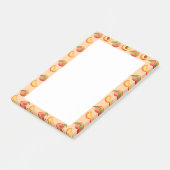 Peach Fruit Muster Post-it Klebezettel (angewinkelt)