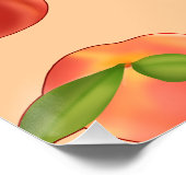 Peach Fruit Muster Poster (Ecke)