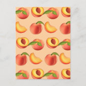 Peach Fruit Muster Postkarte (Vorderseite)