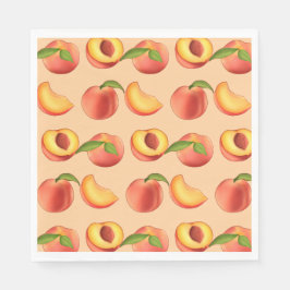 Peach Fruit Muster Serviette