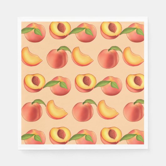 Peach Fruit Muster Serviette (Vorderseite)