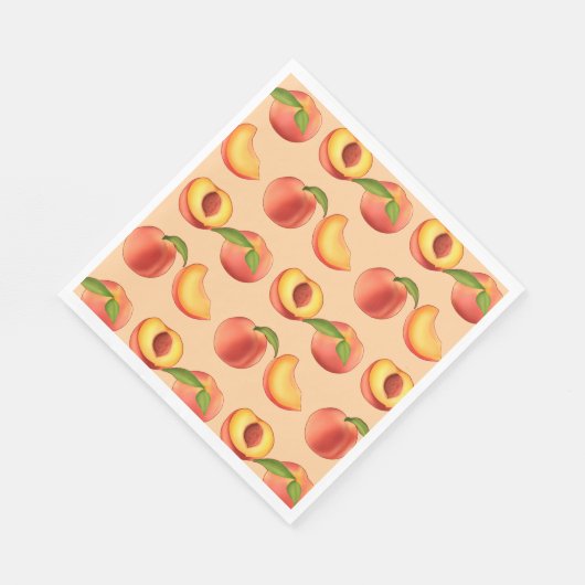 Peach Fruit Muster Serviette (Ecke)