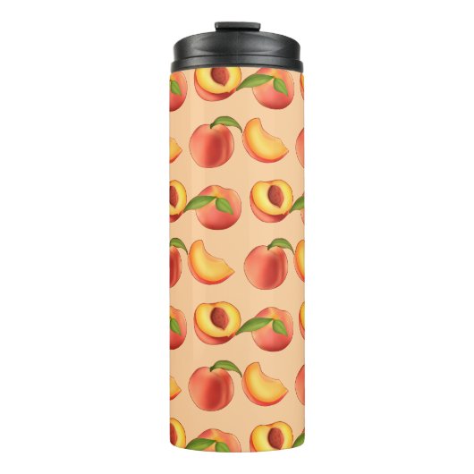 Peach Fruit Muster Thermosbecher (Vorderseite)