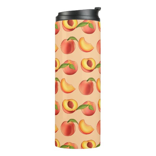 Peach Fruit Muster Thermosbecher (Nach links gedreht)