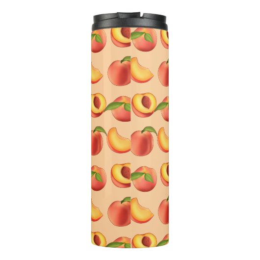 Peach Fruit Muster Thermosbecher (Rückseite)