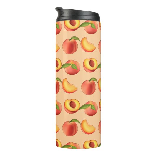 Peach Fruit Muster Thermosbecher (Nach rechts gedreht)