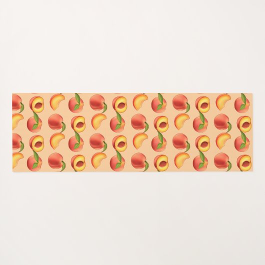 Peach Fruit Muster Yogamatte (Rückseite (Horizontal))