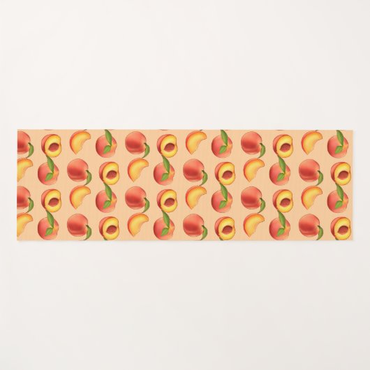 Peach Fruit Muster Yogamatte (Vorderseite (Horizontal))