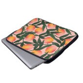 Peach Fruit Pink Hintergrund Muster. Laptopschutzhülle (Vorne Knopf)