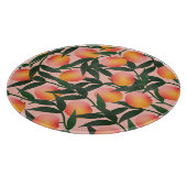 Peach Fruit Pink Hintergrund Muster. Schneidebrett (Ecke)