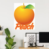 Peach Fruit Poster (Heimbüro)