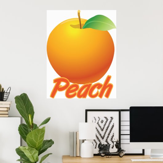Peach Fruit Poster (Heimbüro)