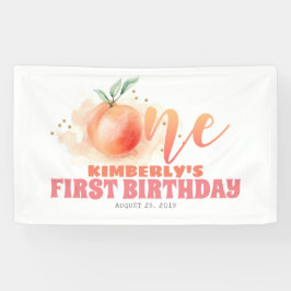 Peach Fruit Sweet 1. Geburtstag Party Banner