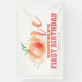 Peach Fruit Sweet 1. Geburtstag Party Banner (Vertikal)