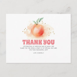 Peach Fruit Sweet Vielen Dank Postkarte