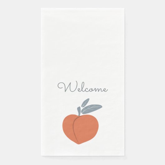 Peach Fruit Welcome Serviette (Vorderseite)