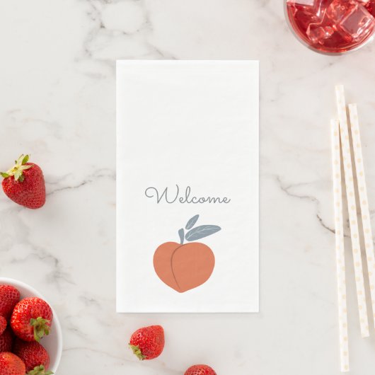 Peach Fruit Welcome Serviette (Beispiel)