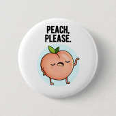 Peach Funny Fruit Pub Button (Vorderseite)