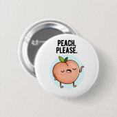 Peach Funny Fruit Pub Button (Vorne & Hinten)
