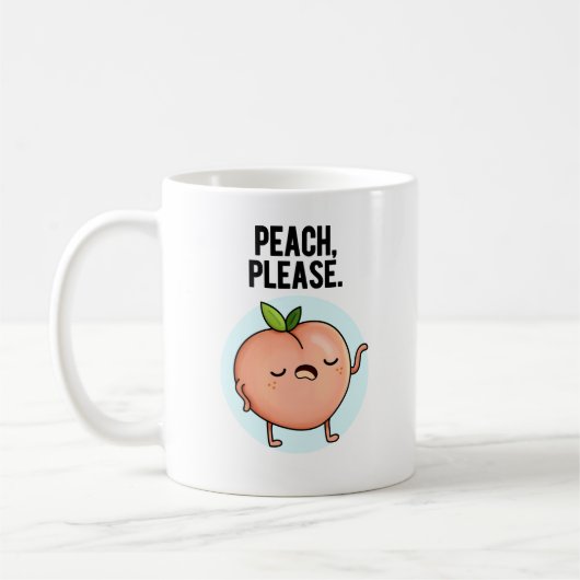 Peach Funny Fruit Pub Kaffeetasse (Links)