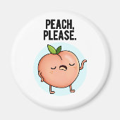 Peach Funny Fruit Pub Magnet (Vorne)