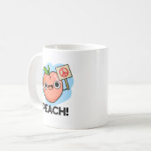 Peach Funny Peace Fruit Pub Kaffeetasse (Vorderseite Links)