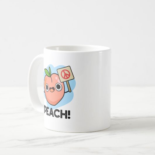 Peach Funny Peace Fruit Pub Kaffeetasse (Vorderseite Links)