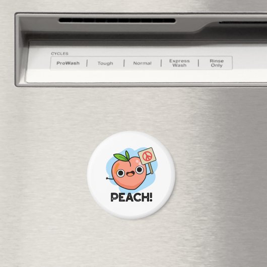 Peach Funny Peace Fruit Pub Magnet (In Situ (Geschirrspüler))