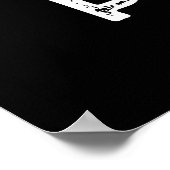 Peach Funny Peace Fruit Pun Dark BG Poster (Ecke)