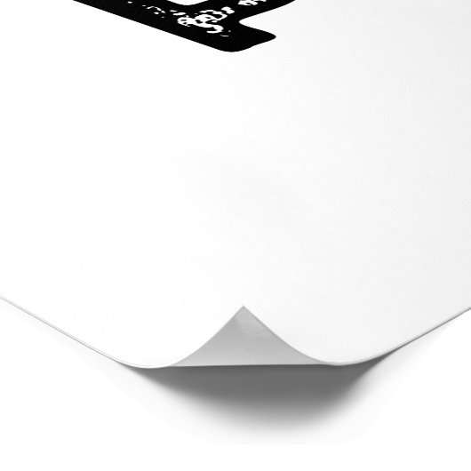 Peach Funny Peace Sign Frucht Puff Poster (Ecke)