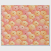 Peach Fuzz Abstrakt Botanisches Fruchtmuster 17 Geschenkpapier (Flach)