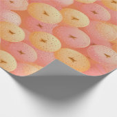 Peach Fuzz Abstrakt Botanisches Fruchtmuster 17 Geschenkpapier (Ecke)