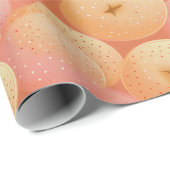 Peach Fuzz Abstrakt Botanisches Fruchtmuster 17 Geschenkpapier (Rolleneckpunkt)