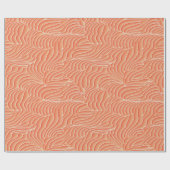 Peach Fuzz Abstrakt Botanisches Fruchtmuster 20 Geschenkpapier (Flach)