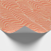 Peach Fuzz Abstrakt Botanisches Fruchtmuster 20 Geschenkpapier (Ecke)