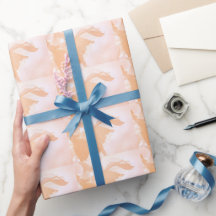 Peach Fuzz Abstrakt Floral