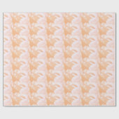 Peach Fuzz Abstrakt Floral Geschenkpapier (Flach)