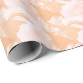 Peach Fuzz Abstrakt Floral Geschenkpapier (Rolleneckpunkt)