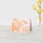 Peach Fuzz Abstrakt Floral Karte (Gelbe Blume)